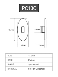 Polykarbonat Pad für Brillen 13 mm