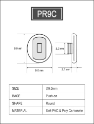 PVC Brillenpad 9 mm
