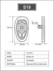 Silikon Brillenpad 19mm