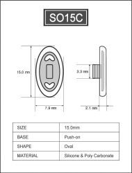 Silikon Brillenpad 15 mm