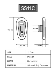 Silikon Brillenpad 11 mm