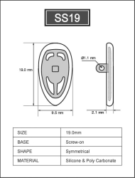 Preview: Silikon Brillenpad 19 mm