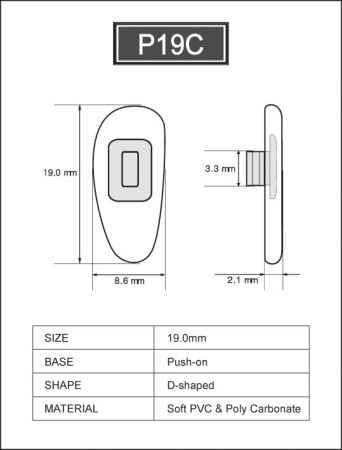 PVC Brillenpad 19 mm