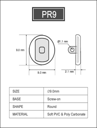 PVC Brillenpad 9 mm