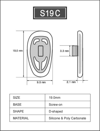 Silikon Brillenpad 19mm