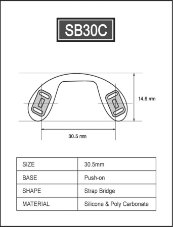 Silicone Soft Bridge 30 mm click in