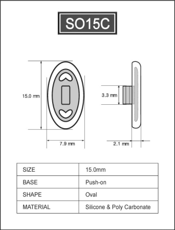 Silikon Brillenpad 15 mm