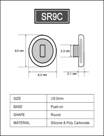 Silikon Brillenpad 9 mm