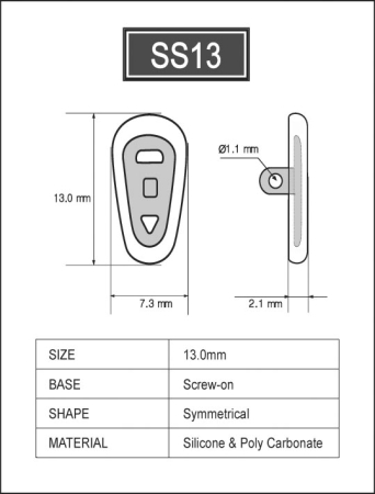 Silikon Brillenpad 13mm