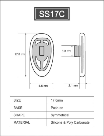 Silikon Brillenpad 17 mm